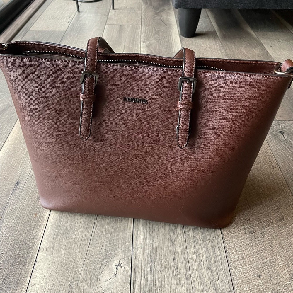 Brown purse handbag large bag womens work travel